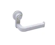 Kitchen Bathroom Toilet Wall Hanging Suction Cup Roll Paper Holder Rack Shelf-White - White