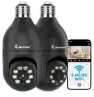 Jennov 2K WiFi Light Bulb Security Camera Wireless Outdoor - Cameras for Home...