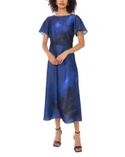 Vince Camuto Flutter Sleeve Round Neck Blouse