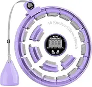 Sonkoloro Smart Hoop for Adults and Beginners, Hullahub Hoop for Weight Loss, Smart Hoop, Quiet Fitness Hoop with Weight, Counter and Nubs (Purple)