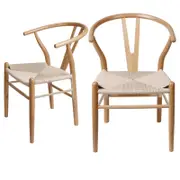 Levede 2X Wooden Hans Wegner Dining Chairs