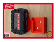 Battery Holder for Milwaukee M18 Batteries Wall Shelf or Cabinet Mount