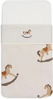 Jollein Bed Sheet Cradle - Nostalgic Ride - 75 x 100 cm - for Baby Cradle - 100% Cotton - Oeko-Tex Certified
