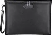 Fireproof Document Bag with Lock, ZOOPIP 14.3"x10.2" Fireproof and Waterproof Money Bag with Zipper Closure, Storage Pouch for A4 Letter Size Document, Cash, Cell Phone, Tablet, Credit Card,Passport