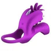 House Of Dasein Vibrating Penis Ring Tongue Oral Sex Licking Clitoris Stimulator