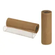 2 Pcs 10" x 30Feet PP Decorative Mesh Ribbon, Light Yellow with Foil