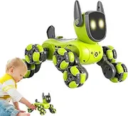 Remote Controlled Robot Dog - Robot Dog Kids Remote Control Toy | Dancing Running | Robot Puppy,Electric 8 Wheels Dance Robot | Interactive Control Game, Walking Dancing Toy for Bir