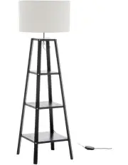 [BR Home] Linen Shade Floor Lamp in Off White
