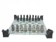 Vampire & Werewolf Glass Chess Set Gothic Style Decoration Fantasy Resin Gift