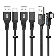 BIG+18W USB A to Type C Fast Charging Cable for Samsung Galaxy S21 S20 S22 Pixel Nintendo Switch LG GoPro All Type C Devices (Black)