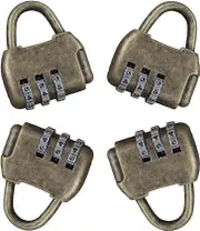 Lertenys Pieces Code Padlock Locker Code Padlock Combination Anti-theft Padlock 3 Digit Retro Combination Lock Vintage Padlock Outdoor Door Securit...