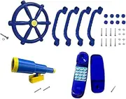Outdoor Garden Toy Playground Toy Set Swingset Playground Accessories Steering Wheel Toy for Treehouse Outdoor Swing Set Climbing Frame, Style B, Multi