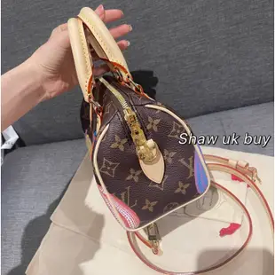 實拍Shaw 英國二手 LOUIS VUITTON LV 草間彌生南瓜 枕頭包 speedy20 肩帶款 斜挎包 手提包