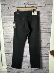 True Religion Ricky Jeans Men's 30x34 No Flap SN Relaxed Straight Black $$159