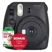 Fujifilm Instax Mini 9 Black - 10pk Film Kit