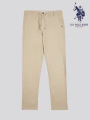 U.S. Polo Assn Natural Mens Comfort Waist Classic Chino Trousers (F92848) | $150