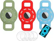 KJGLRSQH AirTag Holder, Compatible with Apple Air Tag, Small Animals Pets Anti-Lost Pet Collar Id Tags, Anti Scratch Cat GPS Tags, Silicone Case for Cats Collar Finder Tracker Locator