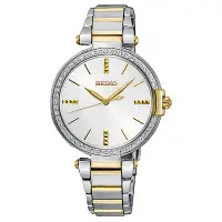 在飛比找Yahoo奇摩購物中心優惠-SEIKO 晶漾施華洛雙色調石英女錶(SRZ516P1)-白