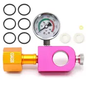 CO2 Refill Adapter for Soda, Filling Adapter with Pressure Gauge and Release Valve, DUO Terra Art Soda CGA320 Co2 Tank As Shown