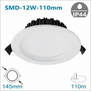 FSL RAV1201-CL112-30K LED Downlight LFS SMD-12W-110mm, Warm White 3000K, Dimmable IP44, Cut 115mm [RAV1201-CL112-30K]