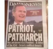 NEW YORK DAILY NEWS NEWSPAPER GEORGE H.W. BUSH 12/1/18