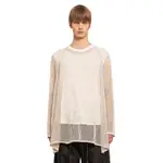 [JAN-JAN VAN ESSCHE] Oversized mesh ajour knit sweater Beige