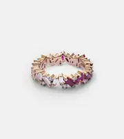 [Suzanne Kalan] Suzanne Kalan 18kt gold ring with rubies and white diamonds M multicoloured