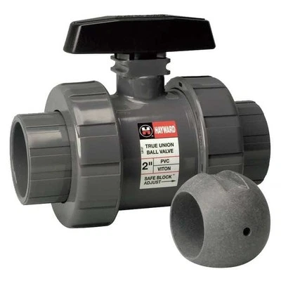 Hayward Flow Control Manual 2-Way Ball Valve,True-Union,PVC TBH1100ASTV0Z00