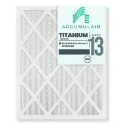 12x22x1 (Actual Size) Accumulair Titanium 1-Inch Filter (MERV 13) (6 Pack)