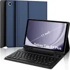 for Samsung Galaxy Tab A9 Plus Case with Keyboard 11 inch, Dark Blue