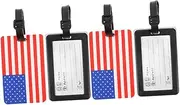 VALICLUD 4 Pcs Flag Luggage Tag Suitcase Luggage Boarding Tag Travel Luggage Labels Luggage Tag Label Travel Luggage Tags Travel Bags Tags Luggage Id Labels Luggage Travel Tags Black PVC