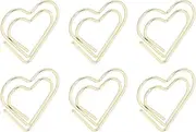 Metal Paper Clips, Paper Clips Heart Love Shape Electroplated Gold for Home for Office for File Sorting