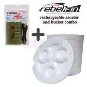 5 Gallon Foam Bait BUCKET LINER + USB Rechargeable Aerator minnow shiner fishing