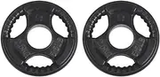 Olympic Weight Plates,2-Inch Rubber Weight Plates Olympic Tri-Grip Plate for Dumbbell Barbell Bar Weightlifting Plate for Body Building, Weightlifting, WOD, MMA, CrossFit, Fitness & Sports