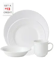 Wedgwood 4pc Nantucket Basket Place Setting Set with $13 Credit