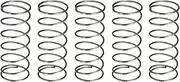 uxcell 5Pcs Compression Spring, 20mm OD, 1.2mm Wire Size, 50mm Free Length, Spring Steel Construction Extended Mechanical Compression Springs for Shop and Home Repairs, Silver Tone