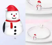 Silver Charm Christmas Beads Fits Bracelet Bangle Jewelry Accessories M