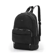 Tosca Ladies Zip/Fold Away Nylon Weekend Travel Backpack/Shoulder Black