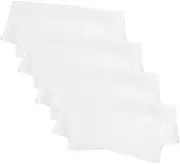 4pcs White Cloth Napkins Washable Polyester Fabric Napkins for Elegant Weddings Parties Banquets and Dining Table Decor Reusable and Sustainable Dining