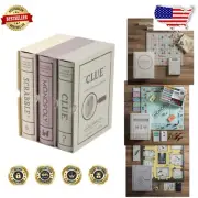 Classic Games Collection: Scrabble, Monopoly & Clue in Vintage Bookshelf Cases