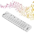 Harmonica Comb Part 12Hole Chromatic Scale Comb Frosted Silver Lightweight F GOF
