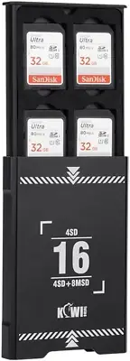 16 Slots Memory Card Case for SD MSD Microsd TF, Pop-Up Aluminum Memory Card Hol