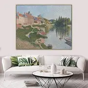 Diamond Painting Kits Paul Signac《Les Andelys》 DIY 5D Full Drill Diamond Dots Paintings Picture Arts Home Wall Decor