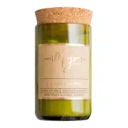 Mojo Candle Co. Reclaimed Wine Bottle Soy Wax Candle - Wild Basil & Cucumber