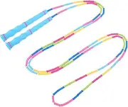 TOGEVAL 1Pc Beaded Skipping Rope for Outdoor Exercise Lightweight Jumping Rope with Ergonomic Non Slip Handles for Fitness Balance Coordination Training for Adults