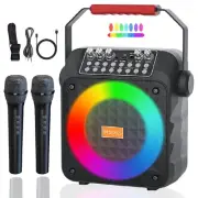 Karaoke Machine, Bluetooth Speaker with Microphone, Portable Bluetooth Karaok...