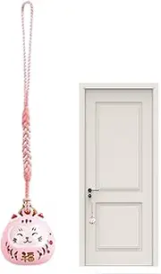 [WILLAB] Lucky Cat Bell Pendant - Animal Bell Pendant,Decorative Cat Guard Charm, Symbol Of Good Luck And Wealth For Cell Phone