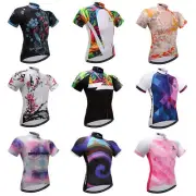 Ladies Cycling Shirt Top Short Sleeve Women's Bike Bicycle Cycle Jersey S-5XL