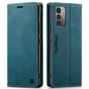SupRShield For Nokia G21 Case RFID Blocking Retro Flip Premium Leather Card Holder Wallet Cover - Cyan Blue