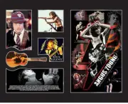 New Angus Young Signed AC DC Limited Edition Memorabilia Framed
